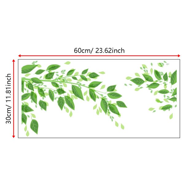 Nordic stil green leaf home selbst-adhesive papier N1755 wohnzimmer schlafzimmer PVC dekorative wand aufkleber_voghion.com