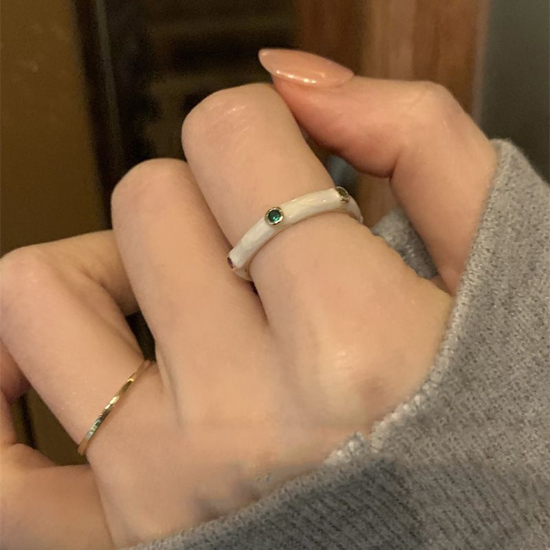 Copying Homework, Stacking And Wearing Are Really Amazing~Colored Zircon Drop Glaze Light Luxury Mang Star Women's_voghion.com