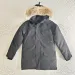 inverno Uomo Piumini Vera pelliccia di lupo Designer Homme Giacca a vento Jassen Capispalla Piumino Fourrure Manteau con cappuccio_voghion.com
