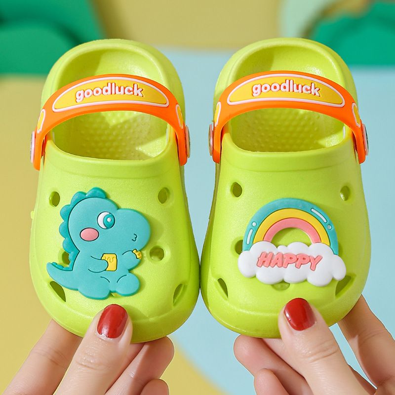 Children's summer slippers for girls cute soft bottom non slip kids sandals for toddlers infants and young children hole shoes for boys_voghion.com