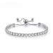 Braccialetto alla moda con zirconi da 4 mm, lunghezza regolabile, set combinato, catena da tennis coordinata_voghion.com