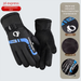 All-Net Ski Gloves Men Winter Warm Cycling Cold-Proof Women Electric Bike Windproof Thickened Fleece-Lined - Black Blue_voghion.com