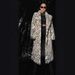 Autumn Winter New Print Women's Extra Long Suit Collar Leopard Dot Fox Fur Coat_voghion.com