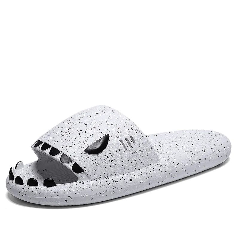 Slippers Women Sliders Men Cute Shark Slippers Sandals Open Toe Pillow Beach Slippers for Summer Cloud Slippers_voghion.com