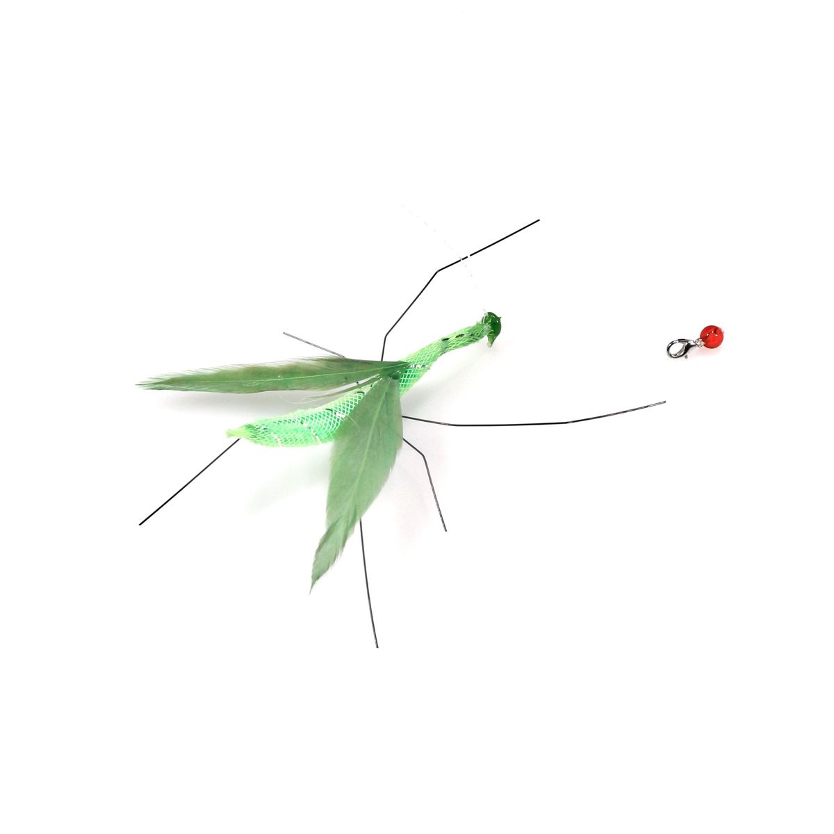 Simulazione di testa di ricambio per bacchetta magica per insetti, giocattolo per gatto mantide, design_voghion.com