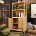 Bamboo Storage Cabinet, Freestanding Bathroom Cabinet With 2 Doors, Floor Cabinet Organizer For Living Room, Kitchen, Entryway_voghion.com