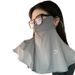 Velo solare per donna, protezione per il collo con protezione UV, copertura in seta ghiacciata, maschera da guida estiva sottile per tutto il viso_voghion.com
