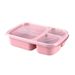 3er-Set wiederverwendbare Lunchboxen aus Kunststoff mit 3 Fächern zur Aufbewahrung von Lebensmitteln_voghion.com
