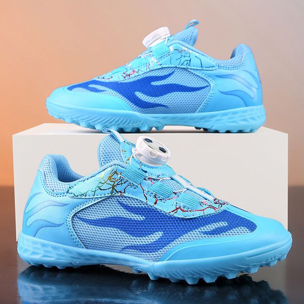 ShoeGlobe, scarpe estive con fibbia girevole in rete, per bambini grandi, ragazzi e ragazze, scarpe da calcio da allenamento, senza lacci_voghion.com