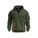 Men's Zip-Up Hooded Sweatshirt – Slim-Fit Sporty Pullover With Functional Pockets For Casual & Active Wear_voghion.com