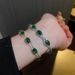 Emerald Green Diamond-Studded Clasp Niche Design Bracelet Light Luxury High-End Sense Temperament Jewelry For Women_voghion.com