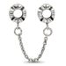 Sterling Silver Reflections Security Chain Floral Bead_voghion.com