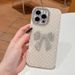 3D Sparkling Bow Phone Case For IPhone 16 15 14 13 Pro Max Plus Kawaii Glitter Diamond Polka Dot Soft Shockproof Cover Funda_voghion.com