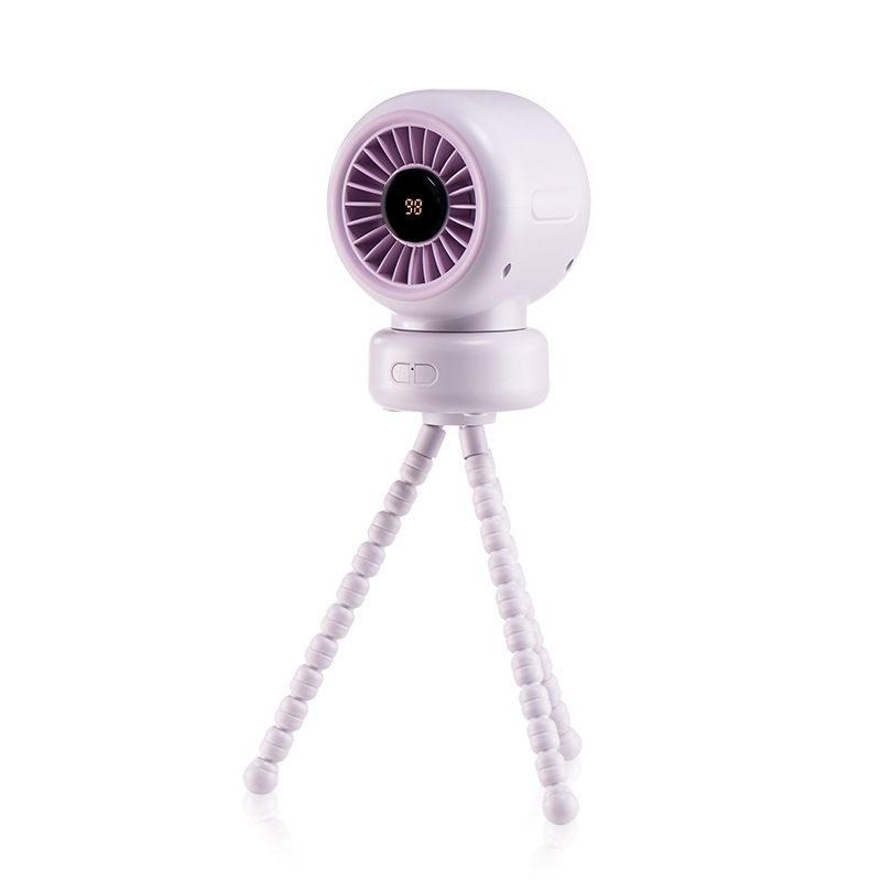 Baby Stroller Fan With 360° Rotation - Portable Clip-on Desk Fan For Home Outdoor & Travel (3-Speed USB Rechargeable Quiet Cooling)​_voghion.com