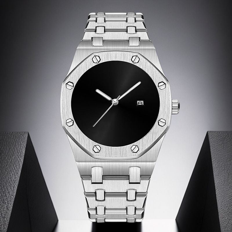 Men's Minimalist Black Hole Concept Watch With Smooth Dial, No Numerals, Y2K Style, Quartz Movement, 30M Water Resistant_voghion.com
