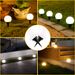 LED-tuinverlichting op zonne-energie - 10 cm bolvormige, ingegraven lamp voor buitenlandschap, paden en tuindecoratie_voghion.com