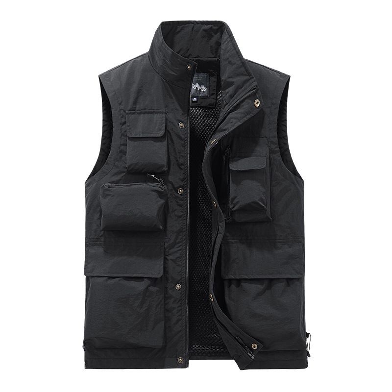 Gilet multitasche da uomo – Nylon leggero, per pesca all'aperto, fotografia e abbigliamento casual_voghion.com