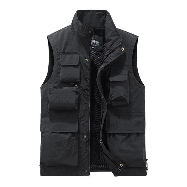 Gilet multitasche da uomo – Nylon leggero, per pesca all'aperto, fotografia e abbigliamento casual_voghion.com