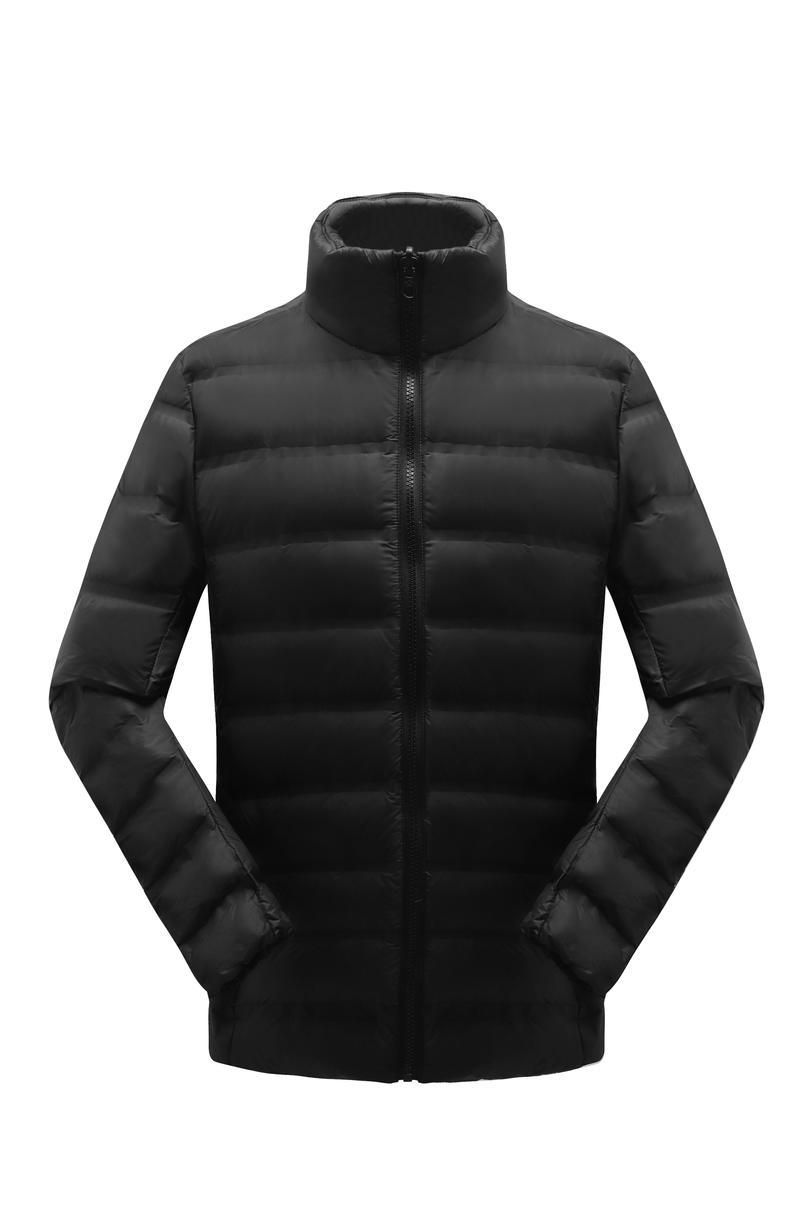 ​​Daunenweste für Damen und Herren – Verdicktes Futter aus weißen Entenfedern, Slim-Fit-Thermojacke mit Reißverschluss (S-4XL, Schwarz)​​_voghion.com