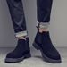 Fur Martin Boots Men's Round Head Platform Short Boots Medium Help Desert Boots Matte Leather Men_voghion.com