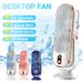 Rechargeable Mini USB Desk Fan Portable Small Quiet 5 Speed Table Cooling Fan_voghion.com
