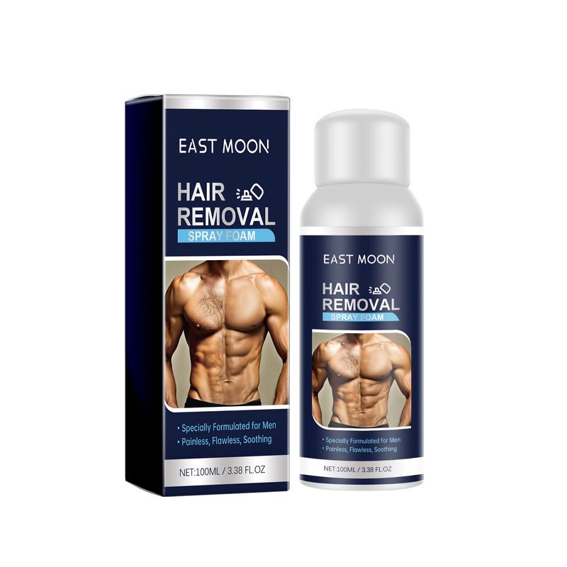 EAST MOON spray pour hommes barbe aisselles jambe poitrine filet d'épilation doux non irritant_voghion.com