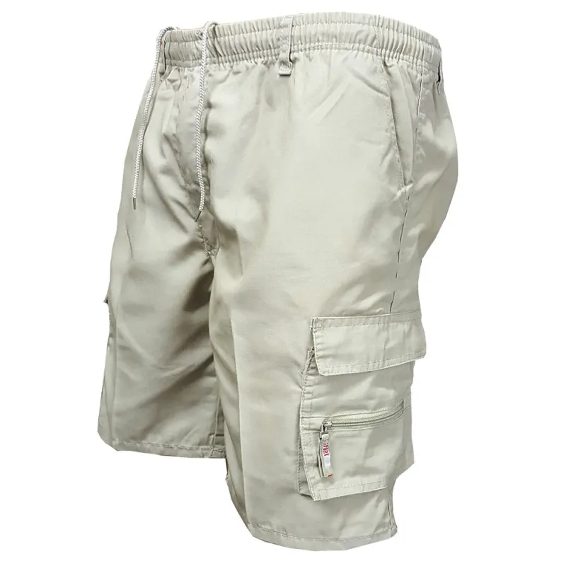 Men's Military-inspired Tactical Shorts For Summer Casual Jogging Style Cargo Design Loose Fit Multiple Pockets Elastic_voghion.com