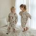 Ensemble deux pièces décontracté et mignon pour enfants, pull imprimé dalmatien, nouvelle collection automne_voghion.com