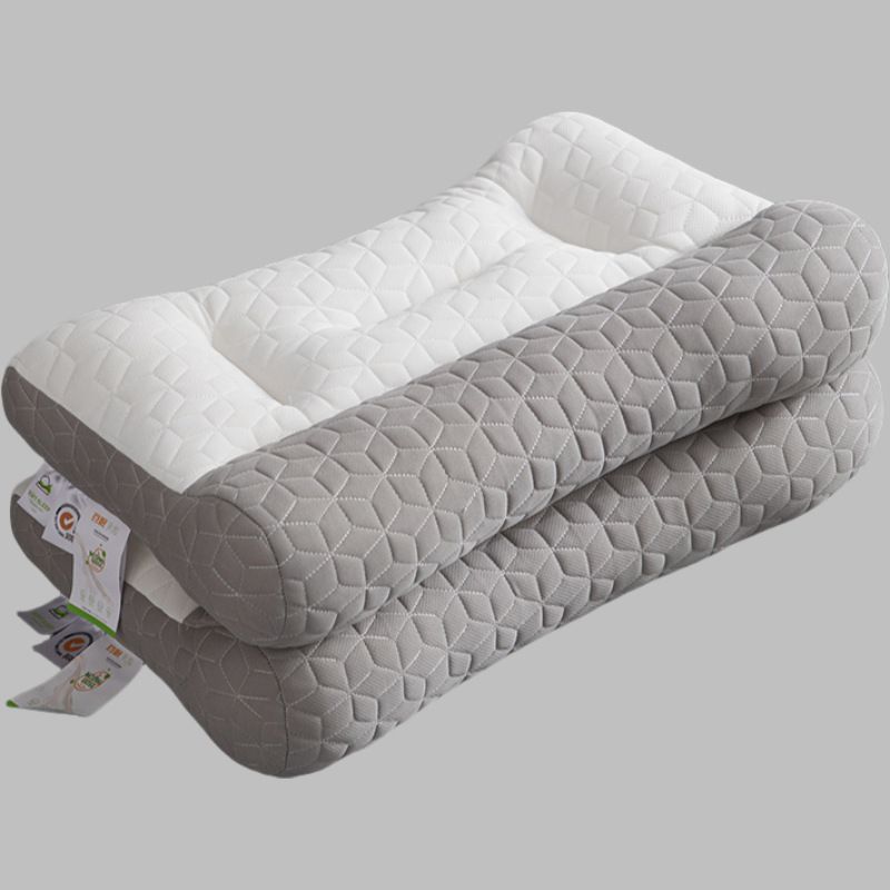 Orthopedic Neck Support Pillow - Dual Pack Memory Fiber Pillows For Cervical Relief & Deep Sleep (Anti-Snoring Ergonomic Contour Hypoallergenic)​_voghion.com