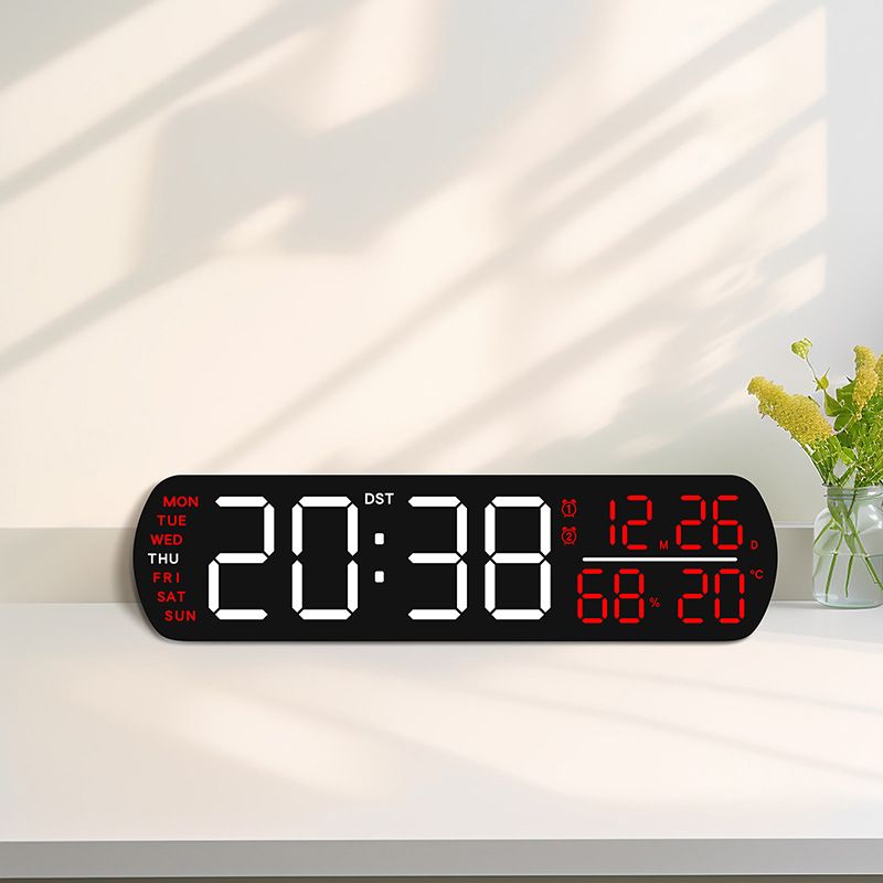Multifunktionaler digitaler LED-Wecker mit Temperaturanzeige, Kalender- und Wochenanzeige – moderne Schreibtischuhr für Zuhause/Büro_voghion.com