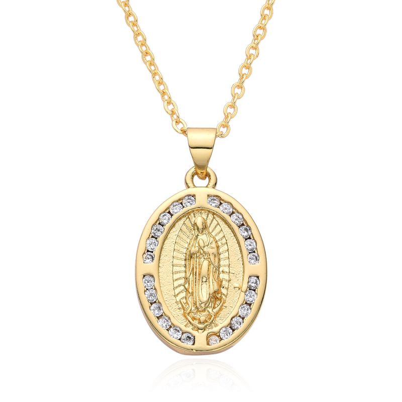 Women's Jewelry Madonna Portrait Necklace Pendant Clavicle Chain Literary Retro Trend Necklace Jewelry_voghion.com