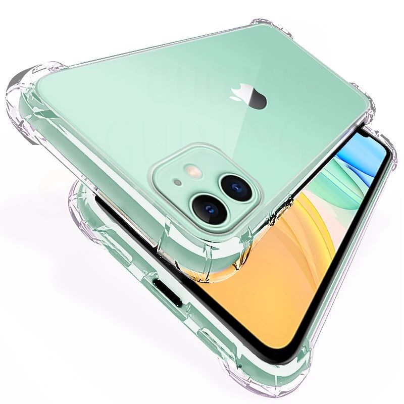 Transparent Shockproof Case for iPhone 14 13 12 11Pro Max XS XR 7 8 Plus SE2020 Clear Anti-knock Phone Shell Soft TPU Back Cover_voghion.com