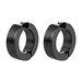 Trendy Korean Punk Style Men's No-Hole Round Stainless Flat Clips No Piercing Titanium Steel Earrings Small Ear_voghion.com