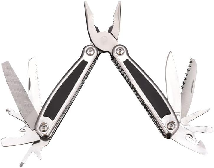 Multitool, 16 In 1 Multitool, Gifts For Men, Stainless Steel Multipliers, Camping Tools, Foldable & Self-Locking, Bottle Opener, Screwdriver, Etc._voghion.com