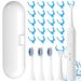 Rechargeable Electric Power Toothbrush - 3 Modes And 2 Min Timer, 3 Heads & 20 Pcs Floss Picks Heads, Compatible With Philips Sonicare Toothbrush Head_voghion.com