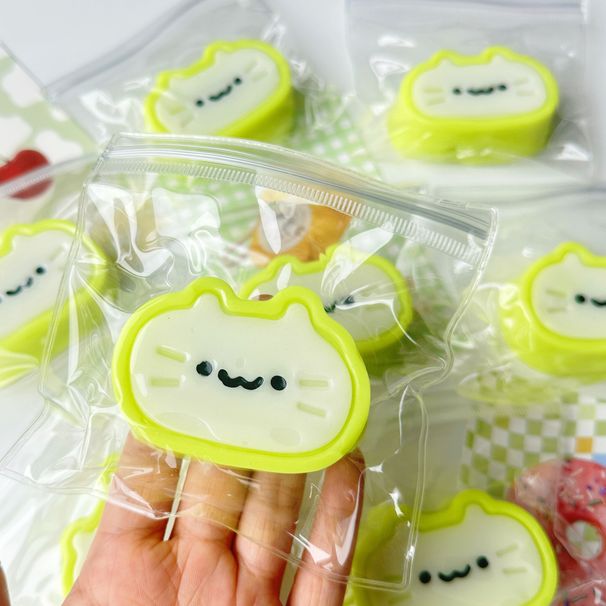 Schaumstoff-Squishies, superweich und schleimig, zweifarbig, Käse-Katzen-Quetschmusik, Dekompressionsartefakt, langsamer Rückprall, süße Katzen-Quetschmusik_voghion.com