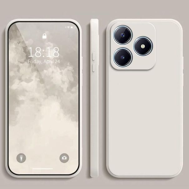 Case For Realme C61 Simple Plain Color Anti Drop Silicone Shockproof Protective Cover Phone Case For Realme C53 C51 C51s C63_voghion.com