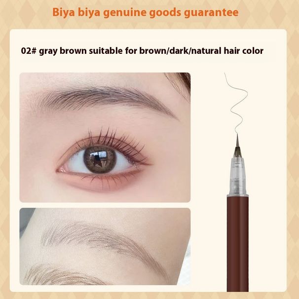 Tužka na obočí Waterproof s přirozeným barevným podáním, voděodolná a drží make-up, nebledne ani se nerozmazává, extrémně jemná tekutá tužka na obočí_voghion.com