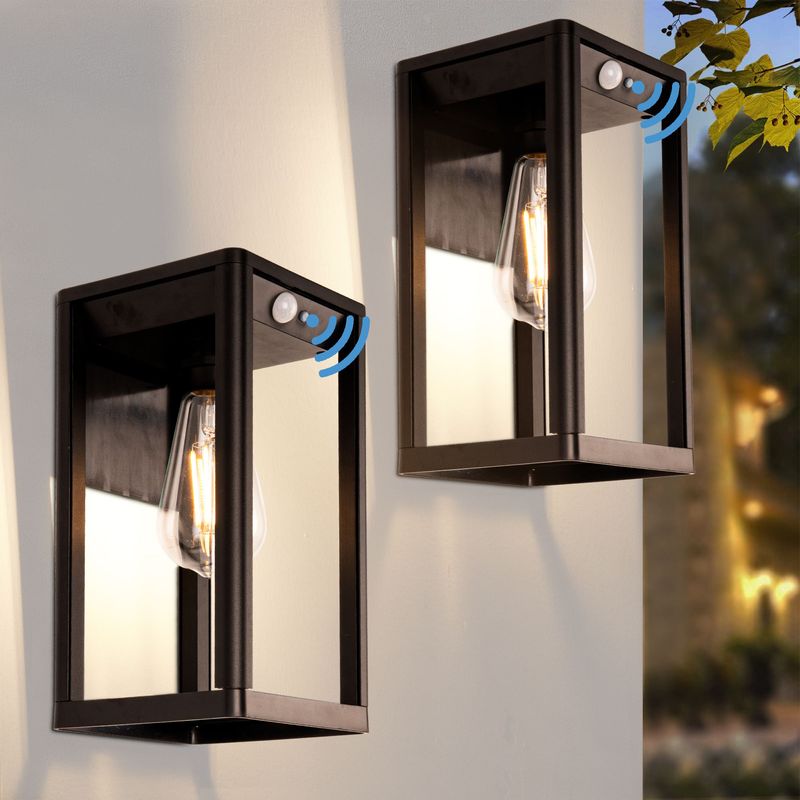 2 Pcs Solar Motion Sensor Wall Lamp Outdoor Waterproof_voghion.com