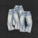 Heavyweight Vintage Washed Jeans For Men – Distressed Blue Denim, Relaxed Straight Fit, Cleanfit Styling_voghion.com