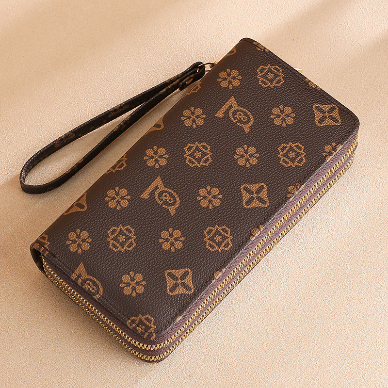 Damenbrieftasche 2023 Neue lange Damenmode Doppellagiger Reißverschluss Große Kapazität Brieftasche für Damen_voghion.com