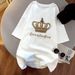 Women's Printed Crown Short Sleeve T-Shirt For Women_voghion.com