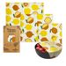 Bee's Wrap Beeswax Wraps For Food - 3 Pack Reusable & Organic Food Wraps, Sandwich Wrap & Bowl Covers - Eco-Friendly_voghion.com