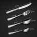 16-Piece Luxury Premium Silverware Dinnerware Tableware Set For Home - Stainless Steel Flatware Service For 4 With Forks, Knives, Spoons, And Teaspoons - Durable, Elegant, And Rust-Resistant Cutlery F_voghion.com