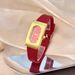 Women's Niche Rectangle Round Watch Colored Silicone Belt Temperament Premium Quartz Watch Work Daily Birthday Anniversary Valentine's Day Gift_voghion.com