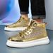 Scarpe da uomo alte con suola spessa 26ss con paillettes, sneakers casual da ballo di strada, taglia grande, alla moda_voghion.com