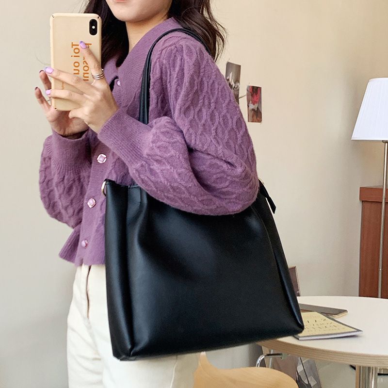 Borsa a tracolla da donna, nuova moda coreana, da giorno, grande capacità, semplice, per studenti, a mano_voghion.com