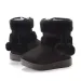 New Winter Furry Shoes Girls With Cute Hairball Baby Kids High Top Snow Boots Anti-proof Warmer School Children Fur Boot_voghion.com