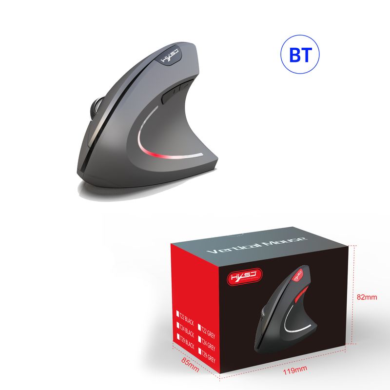 T29 Bluetooth Bezprzewodowa pionowa mysz zdrowotna Ergonomia 2400 dpi_voghion.com