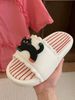 Thin Black Kitten Slippers Women's Summer Outwear Fashion Non Slip Japanese Style Color Matching Casual One-Word Sandals_voghion.com